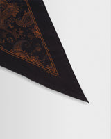 wax london men's Vallance - Black And Brown Paisley Neck Scarf