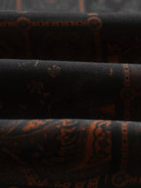 wax london men's Vallance - Black And Brown Paisley Neck Scarf