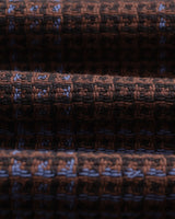 wax london men's Whiting - Brown And Blue Skate Check Overshirt