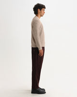 wax london men's Wilde - Natural Fleck Rib Wool Crewneck
