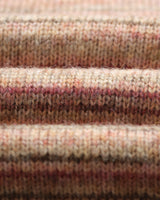 wax london men's Wilde - Pink And Brown Space Dye Wool Crewneck