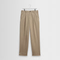Aubyn - Beige Cotton Tencel Twill Relaxed Fit Trousers