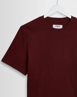Dean - Maroon Textured Organic Cotton T-Shirt