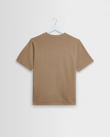 Dean - Dark Sand Textured Organic Cotton T-Shirt