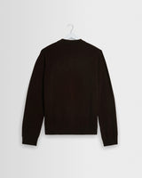Lawrie - Dark Brown Long-Sleeve Knitted Polo