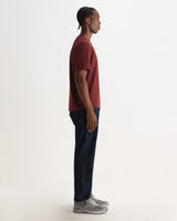 Dean - Maroon Textured Organic Cotton T-Shirt