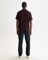 Dean - Dark Purple Textured Organic Cotton T-Shirt