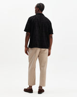 Didcot - Black Corded Lace Short-Sleeve Shirt