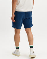 Kurt - Indigo Dobby Textured Organic Cotton Shorts