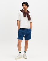 Kurt - Indigo Dobby Textured Organic Cotton Shorts
