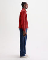 Lytton - Red Crinkle Nylon Overshirt