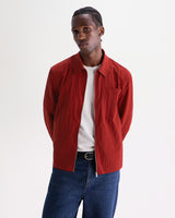 Lytton - Red Crinkle Nylon Overshirt