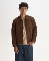 Lytton - Brown Crinkle Nylon Overshirt