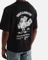 Milton - Black Pizza Delivery Graphic T-Shirt