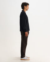 Pendal - Black And Brown Long-Sleeve Organic Cotton Polo