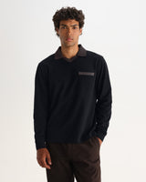 Pendal - Black And Brown Long-Sleeve Organic Cotton Polo