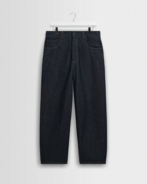 Ramsdale - Dark Indigo Rinse Barrel Fit Denim Jeans