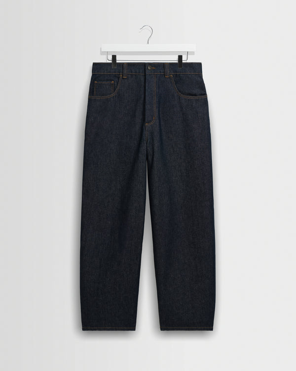 Ramsdale - Dark Indigo Rinse Barrel Fit Denim Jeans
