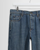 Russell - Mid Blue Wash Selvedge Straight Fit Denim Jeans