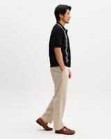 Tellaro - Black And Ecru Retro Embroidered Shirt