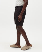 Trinity - Black Cotton Tencel Shorts