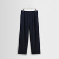 Malham - Navy Pinstripe Wool Trousers