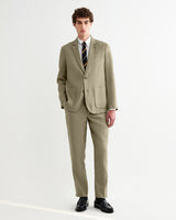 wax london men's Alp - Khaki Linen Trousers