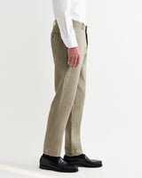 wax london men's Alp - Khaki Linen Trousers