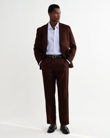 wax london men's Alp - Merlot Linen Trousers