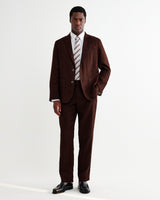 wax london men's Alp - Merlot Linen Trousers
