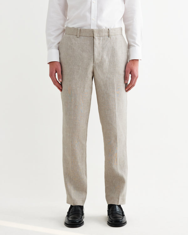 wax london men's Alp - Natural Linen Trousers