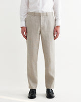 wax london men's Alp - Natural Linen Trousers