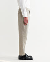 wax london men's Alp - Natural Linen Trousers