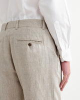 wax london men's Alp - Natural Linen Trousers