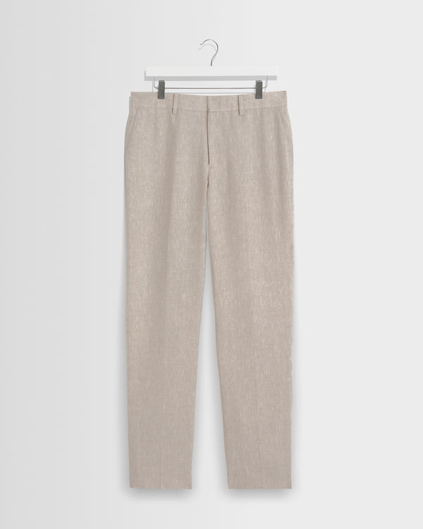 wax london men's Alp - Natural Linen Trousers
