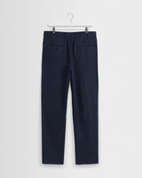 wax london men's Alp - Navy Linen Trousers