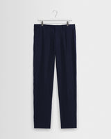 wax london men's Alp - Navy Linen Trousers