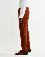 wax london men's Alp - Rust Linen Trousers