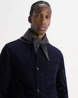 wax london men's Arnold - Charcoal Knitted Rib Scarf