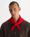 Arnold - Red Knitted Rib Scarf
