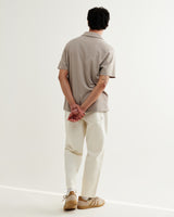 wax london men's Atwood - Clay Textured Organic Cotton Polo Shirt