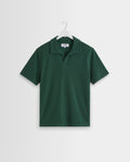 Atwood - Dark Green Textured Organic Cotton Polo Shirt