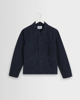 wax london men's Barton - Navy Organic Cotton Ripstop Jacket