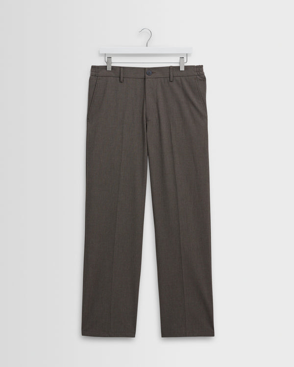 wax london men's Bayham - Brown Micro Puppytooth Trousers