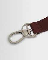 wax london men's Boston - Cherry Retro Grain Leather Keyring