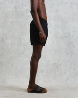wax london men's Brockwell - Black Logo Swim Shorts