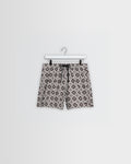 Brockwell - Ecru And Black Seersucker Swim Short