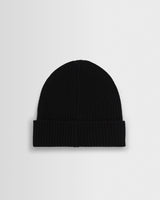 wax london men's Brook - Black Single Rib Wool Beanie
