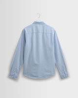 wax london men's Caspian - Pale Blue Cotton Oxford Shirt