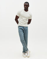 wax london men's Cole - Off White Ribbed Cotton Slim-Fit T-Shirt